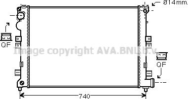 Prasco CNA2208 - Radiator, engine cooling autospares.lv