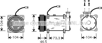 Prasco CNAK030 - Compressor, air conditioning autospares.lv