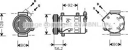 Prasco CNAK032 - Compressor, air conditioning autospares.lv