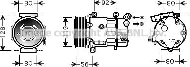 Prasco CNAK255 - Compressor, air conditioning autospares.lv