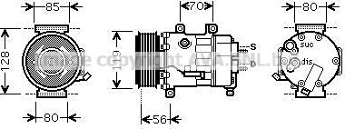 Prasco CNAK256 - Compressor, air conditioning autospares.lv