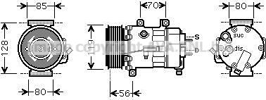 Prasco CNAK250 - Compressor, air conditioning autospares.lv