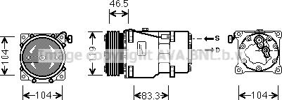 Prasco CNAK201 - Compressor, air conditioning autospares.lv