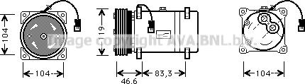 Prasco CNAK216 - Compressor, air conditioning autospares.lv