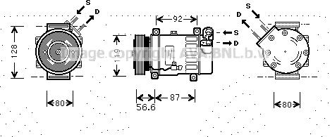 Prasco CNAK238 - Compressor, air conditioning autospares.lv