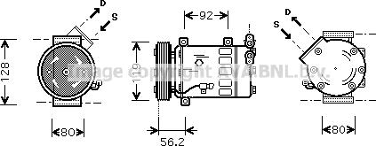 Prasco CNK237 - Compressor, air conditioning autospares.lv