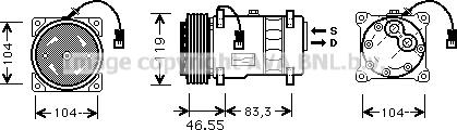 Prasco CNK019 - Compressor, air conditioning autospares.lv