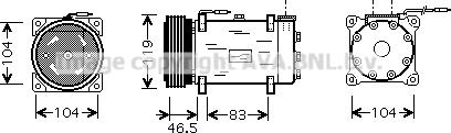 Prasco CNK160 - Compressor, air conditioning autospares.lv