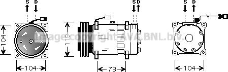 Prasco CNK180 - Compressor, air conditioning autospares.lv