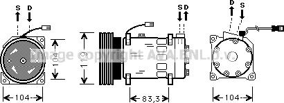 Prasco CNK179 - Compressor, air conditioning autospares.lv