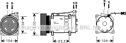 Prasco CNK175 - Compressor, air conditioning autospares.lv