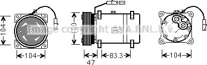 Prasco CNK178 - Compressor, air conditioning autospares.lv