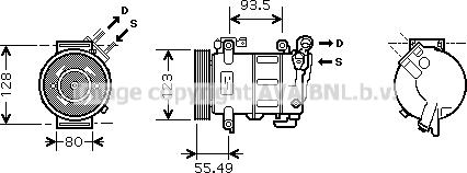 Prasco CNK251 - Compressor, air conditioning autospares.lv