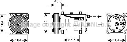 Prasco CNK209 - Compressor, air conditioning autospares.lv