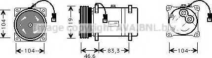 Prasco CNK216 - Compressor, air conditioning autospares.lv