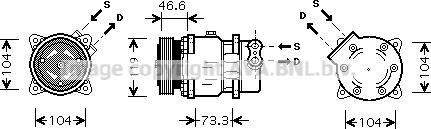 Prasco CNK218 - Compressor, air conditioning autospares.lv