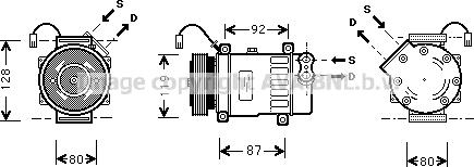 Prasco CNK217 - Compressor, air conditioning autospares.lv