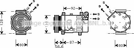 Prasco CNK238 - Compressor, air conditioning autospares.lv