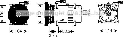Prasco CPAK001 - Compressor, air conditioning autospares.lv
