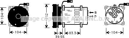 Prasco CPAK003 - Compressor, air conditioning autospares.lv