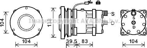 Prasco CPAK017 - Compressor, air conditioning autospares.lv