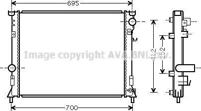 Prasco CR2097 - Radiator, engine cooling autospares.lv