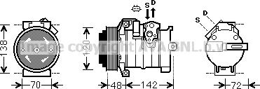 Prasco CRK131 - Compressor, air conditioning autospares.lv