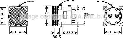 Prasco CSAK002 - Compressor, air conditioning autospares.lv