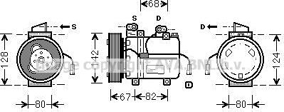 Prasco CTK071 - Compressor, air conditioning autospares.lv