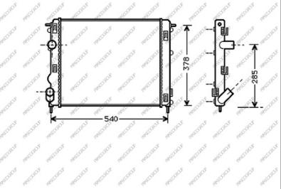 Prasco DA322R007 - Radiator, engine cooling autospares.lv