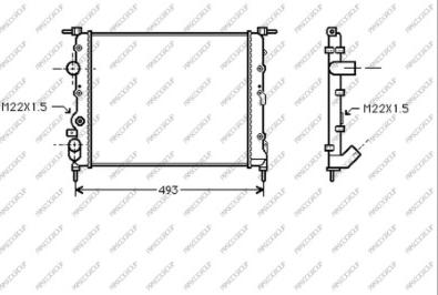 Prasco DA220R001 - Radiator, engine cooling autospares.lv