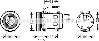 Prasco DFAK033 - Compressor, air conditioning autospares.lv