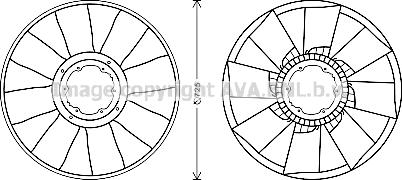 Prasco DFB062 - Fan Wheel, engine cooling autospares.lv