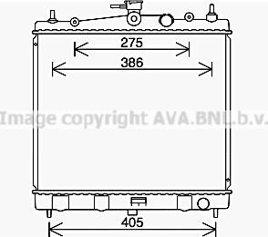 Prasco DN2454 - Radiator, engine cooling autospares.lv