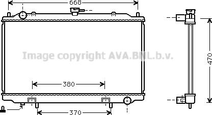 Prasco DN2188 - Radiator, engine cooling autospares.lv