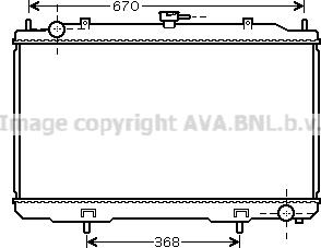 Prasco DN2324 - Radiator, engine cooling autospares.lv