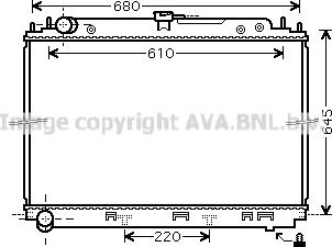 Prasco DN2296 - Radiator, engine cooling autospares.lv