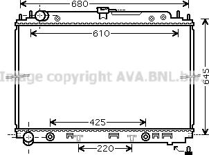 Prasco DN2297 - Radiator, engine cooling autospares.lv