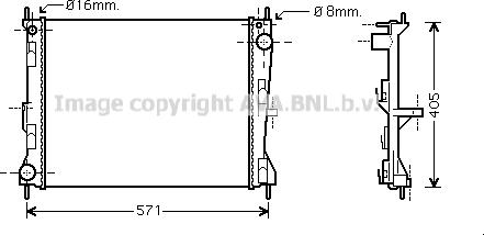 Prasco DN2235 - Radiator, engine cooling autospares.lv