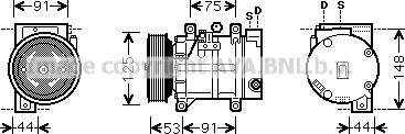 Prasco DNAK259 - Compressor, air conditioning autospares.lv