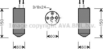 Prasco DND236 - Dryer, air conditioning autospares.lv