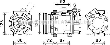 Prasco DNK429 - Compressor, air conditioning autospares.lv