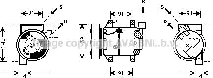 Prasco DNK005 - Compressor, air conditioning autospares.lv