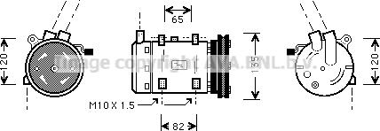 Prasco DNK191 - Compressor, air conditioning autospares.lv