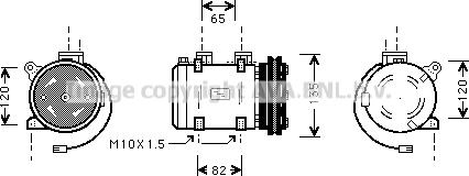 Prasco DNK192 - Compressor, air conditioning autospares.lv