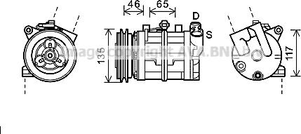 Prasco DNK341 - Compressor, air conditioning autospares.lv