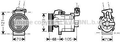 Prasco DNK306 - Compressor, air conditioning autospares.lv