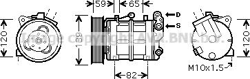 Prasco DNK315 - Compressor, air conditioning autospares.lv