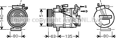 Prasco DNK336 - Compressor, air conditioning autospares.lv