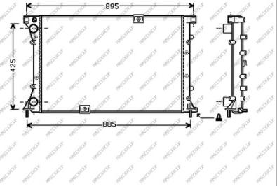 Prasco DS950R002 - Radiator, engine cooling autospares.lv